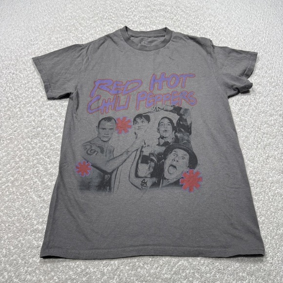 Red Hot Chili Peppers Shirt Mens Small Gray Graphic Band Tee Rock Music Concert - Picture 1 of 6